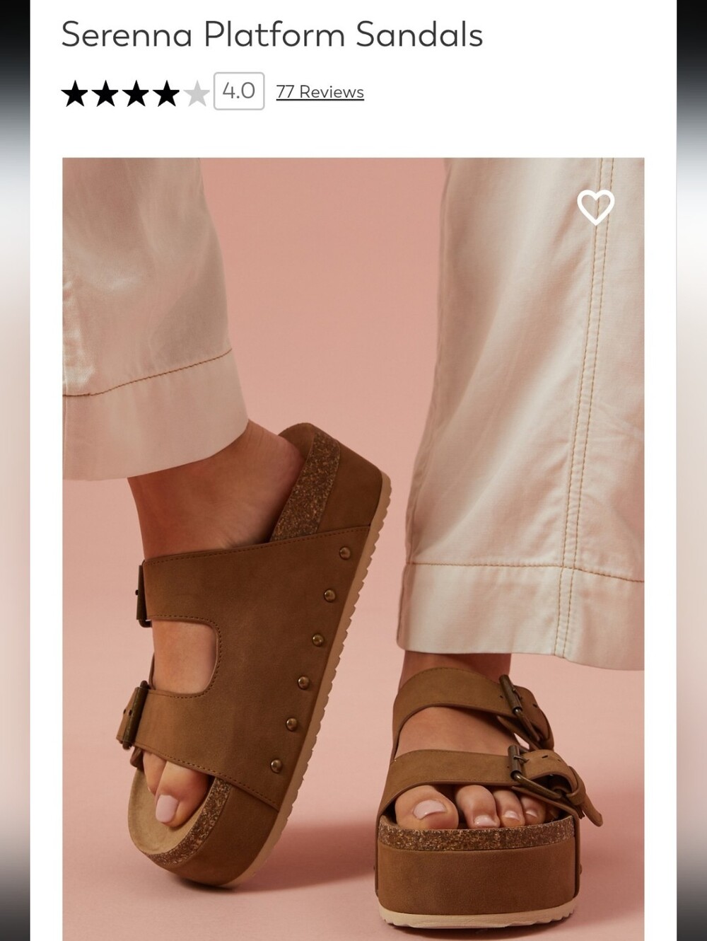 Altar'd State "Serenna" Platform Sandals, 7.5